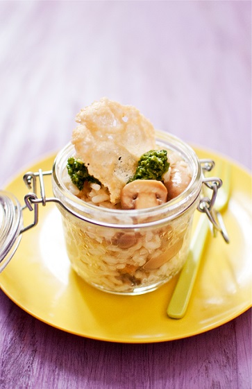 C'est un classique le risotto, alors pour réveiller vos invités, présentez-le dans un bocal individuel Le Parfait
