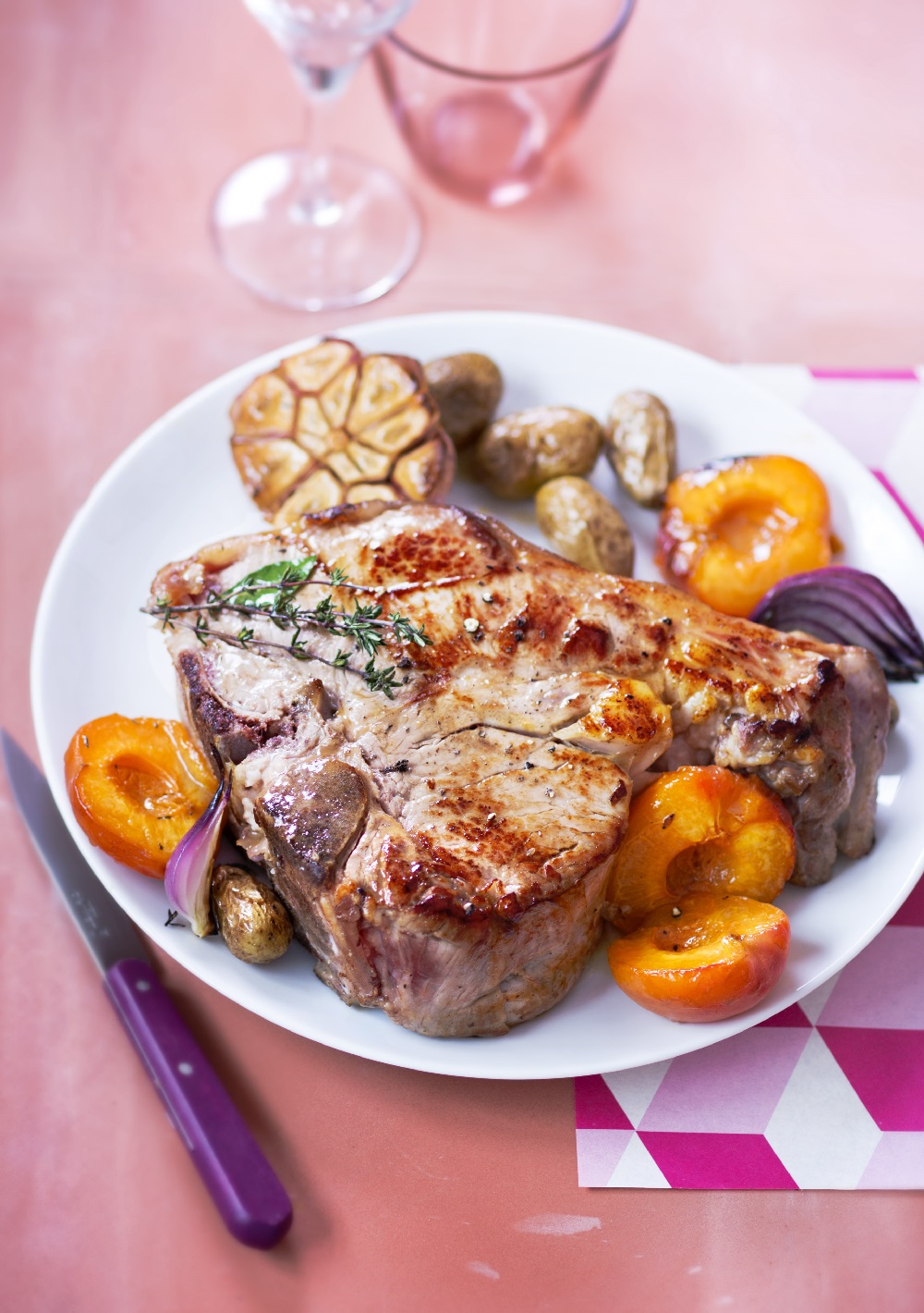 côtes de veau aux abricots