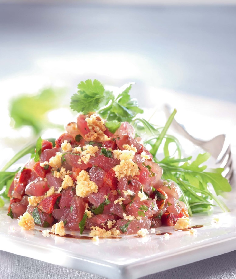 tartare de thon chorizo coriandre