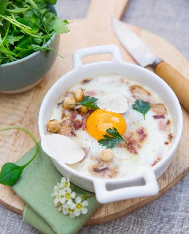 Œuf au plat, champignons de Paris le Grand Pastis