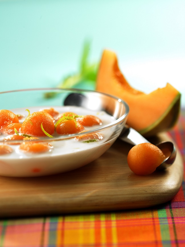 soupe de melon au lait de coco