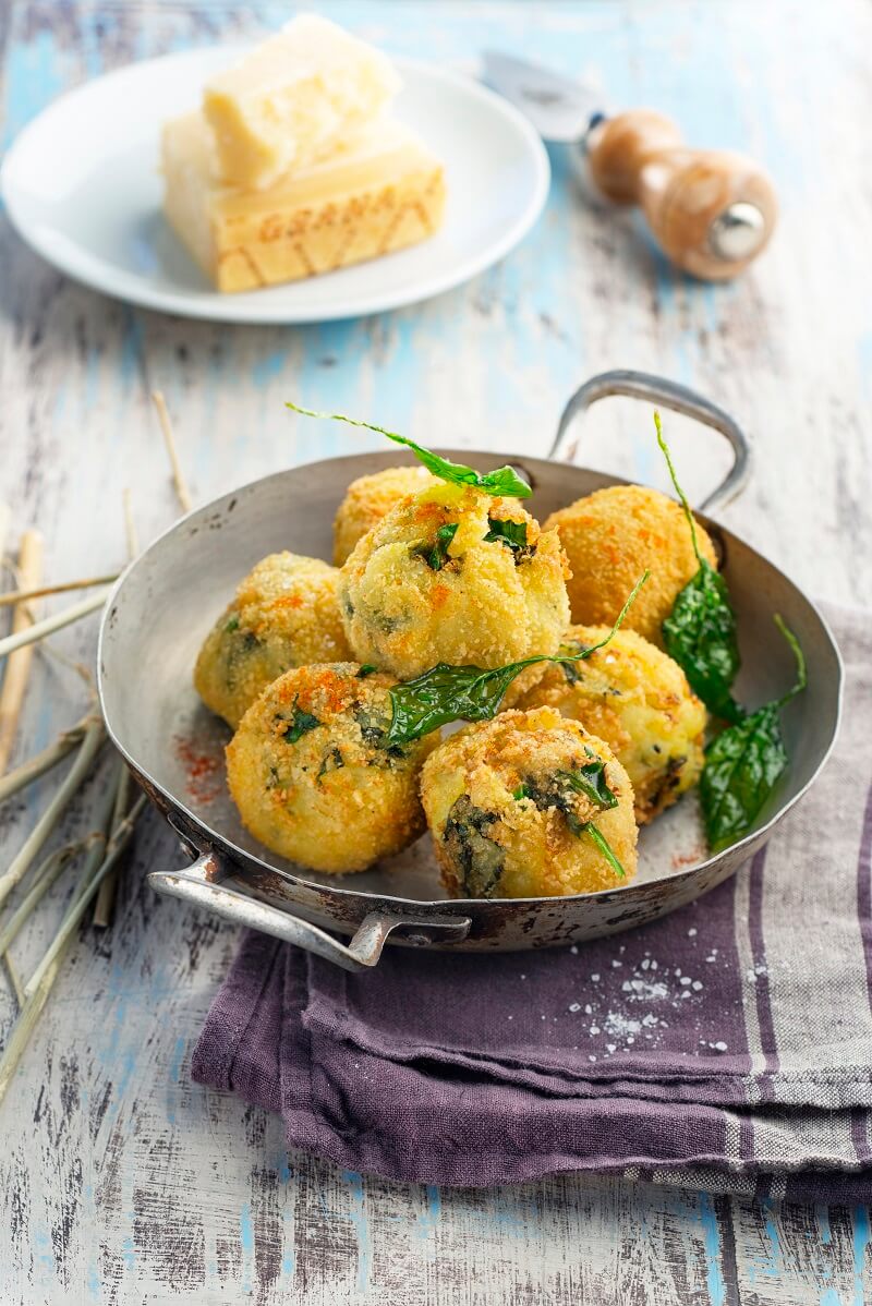 boulettes pommes de terre epinards et parmesan