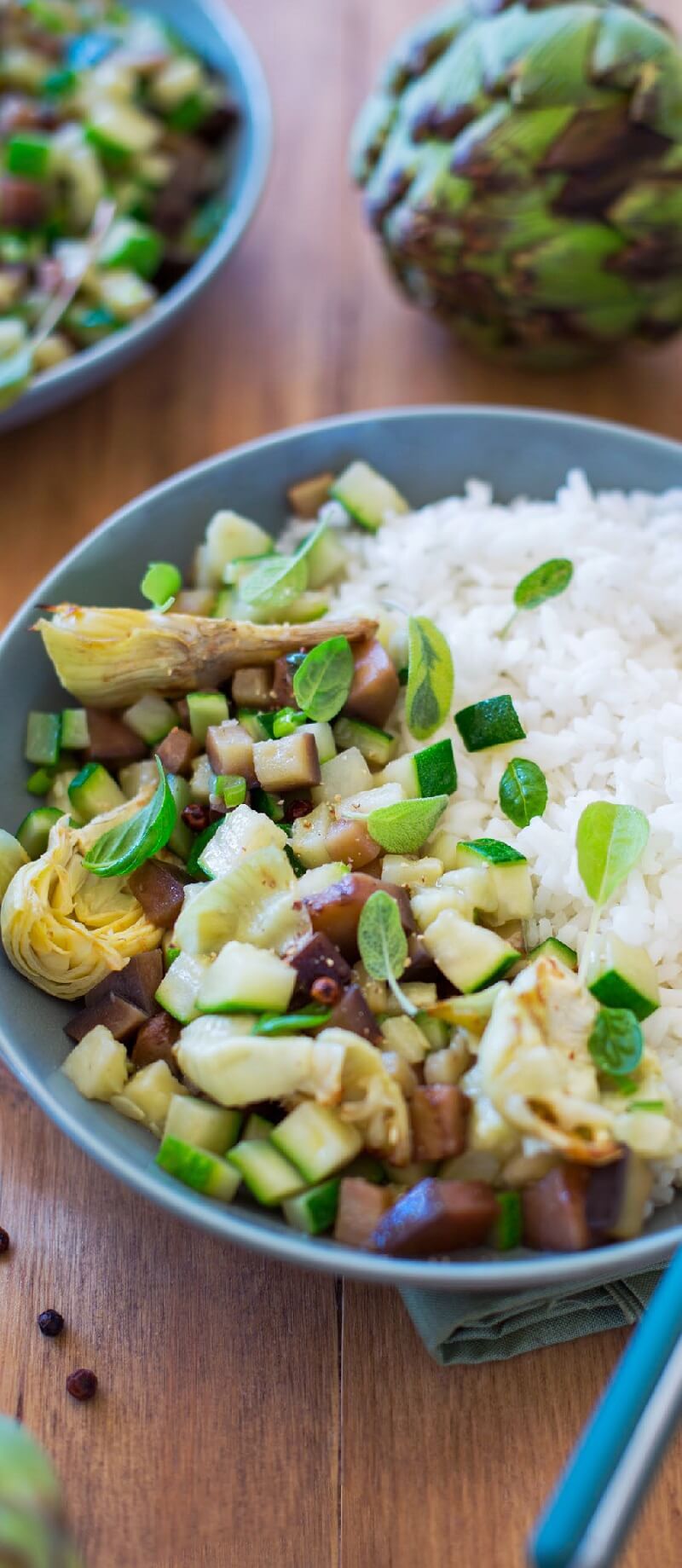 riz végétarien aux légumes grillés