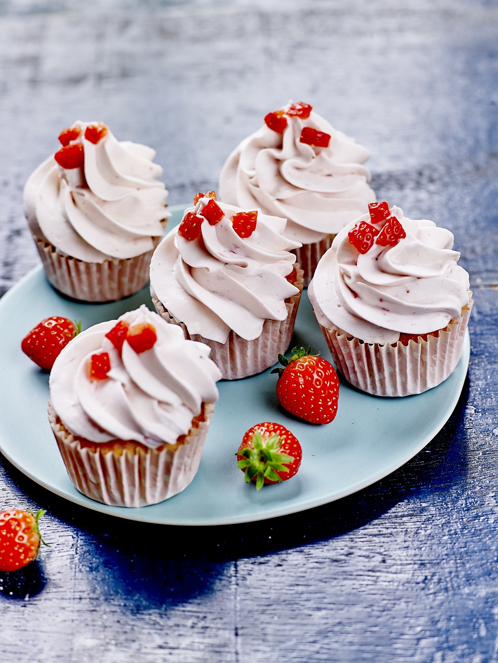 Cupcakes aux fraises