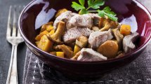 agneau-poêlée de champignons