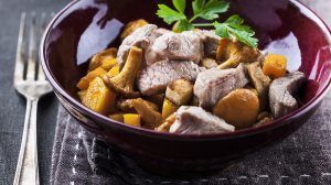 agneau-poêlée de champignons