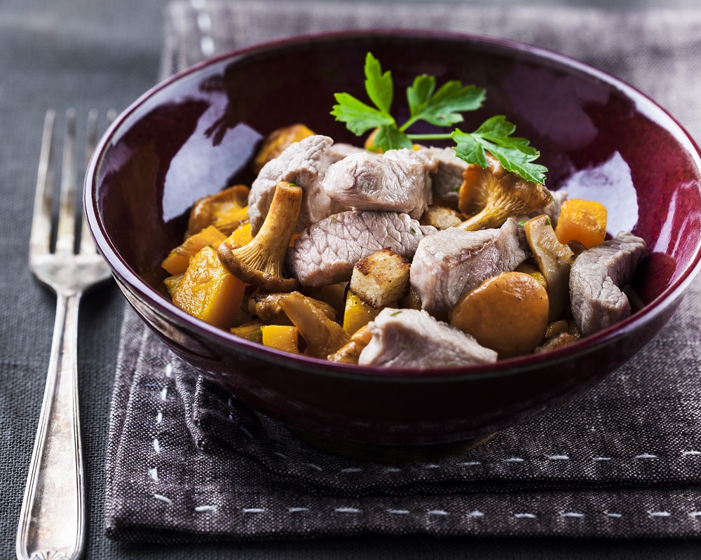 agneau poêlée de champignons