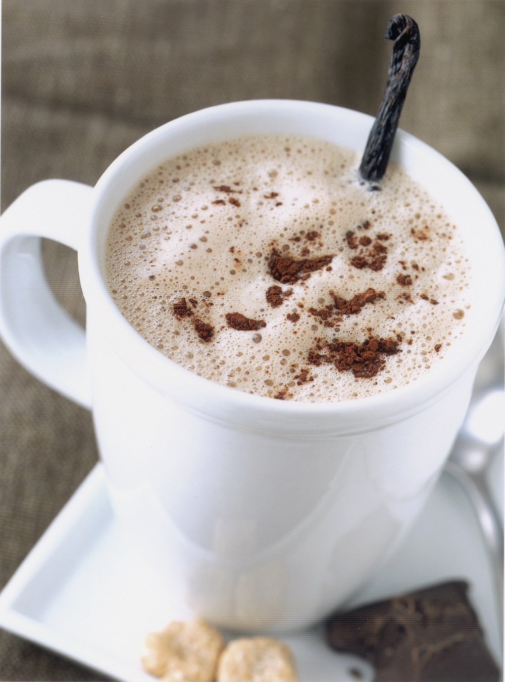 chocolat chaud à la vanille