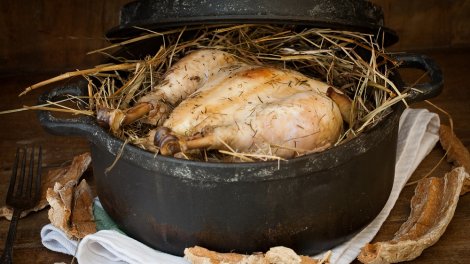 poulet au foin