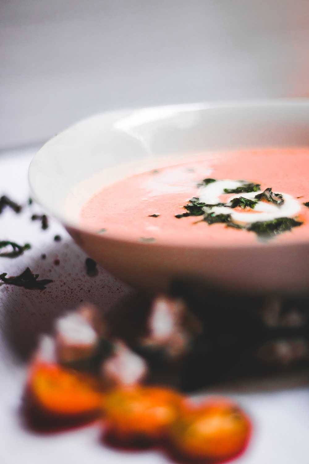 Soupe froide de tomates