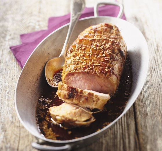 rôti de veau laqué