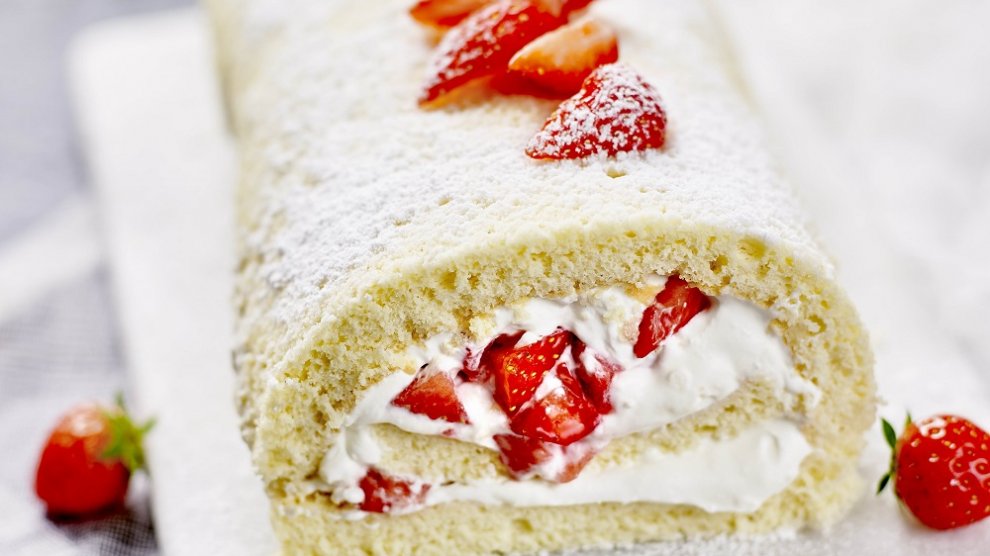 roulé surprise aux fraises