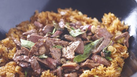 riz frit au bœuf