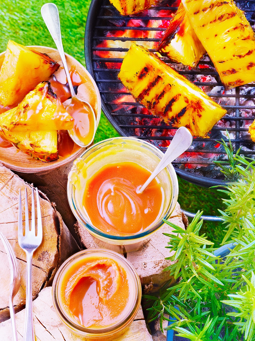 Ananas grillé