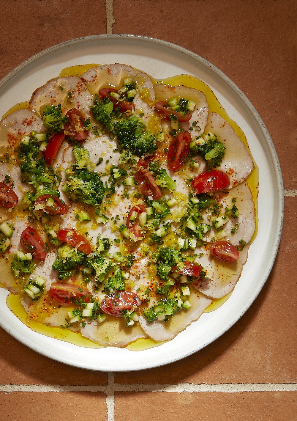 carpaccio de veau aux agrumes