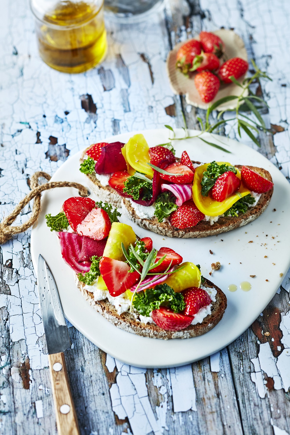 tartines aux fraises