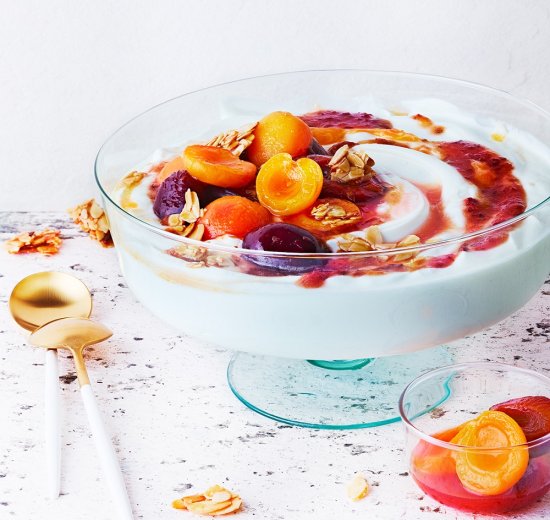 fruits d'été rôtis