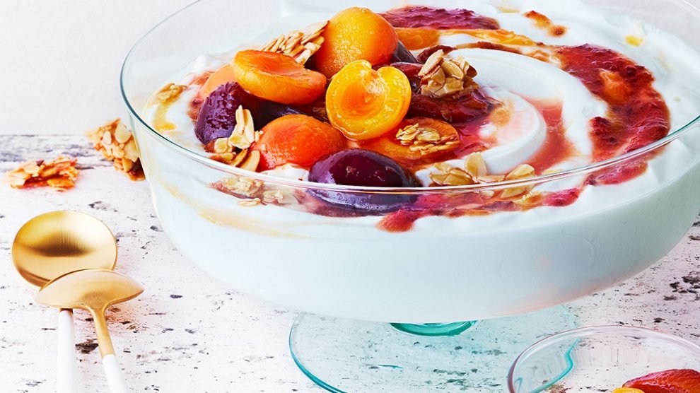 fruits d'été rôtis