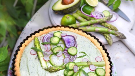 tarte légumes verts de printemps