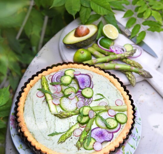 tarte légumes verts de printemps