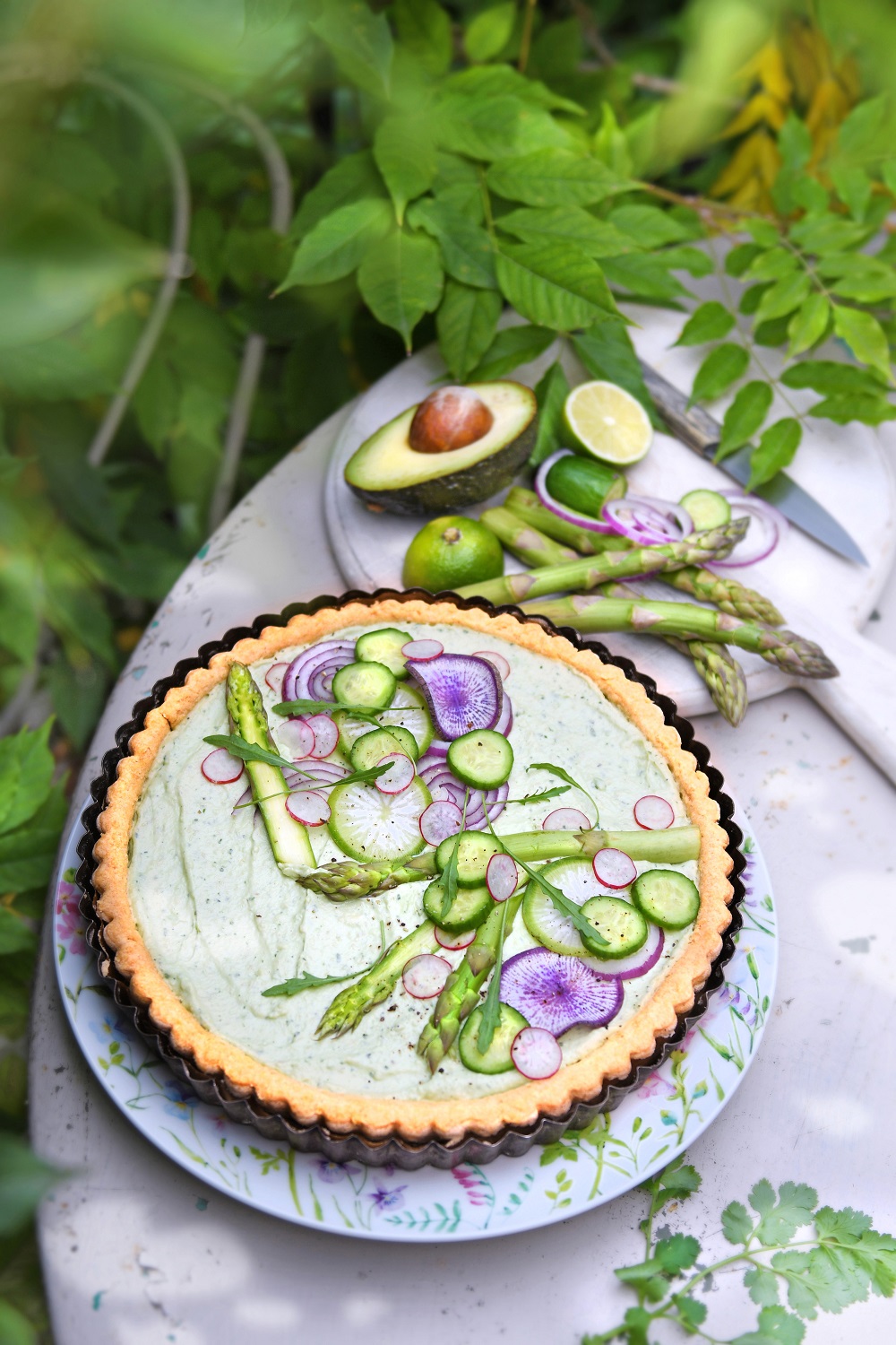 tarte légumes verts de printemps