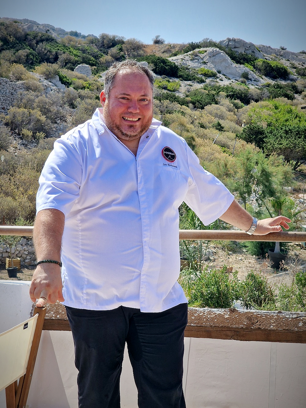 Eric Rabazzani, le chef du restaurant la Calanque blanche, sur  sur la route des Goudes à Marseille