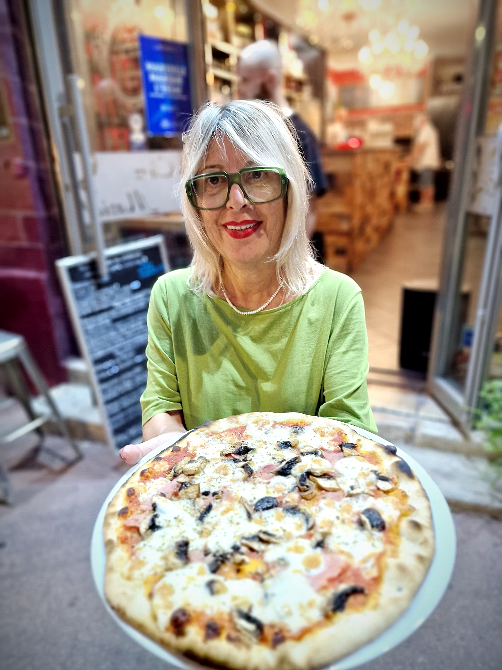 La pizza sans gluten de Marie au Bistro vénitien