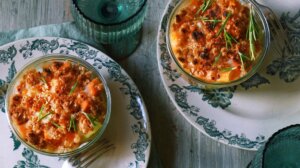 Crumble de légumes au fromage de chèvre