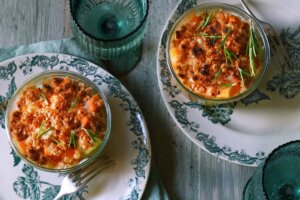 Crumble de légumes au fromage de chèvre