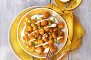 Gnocchis aux carottes et au saint-félicien