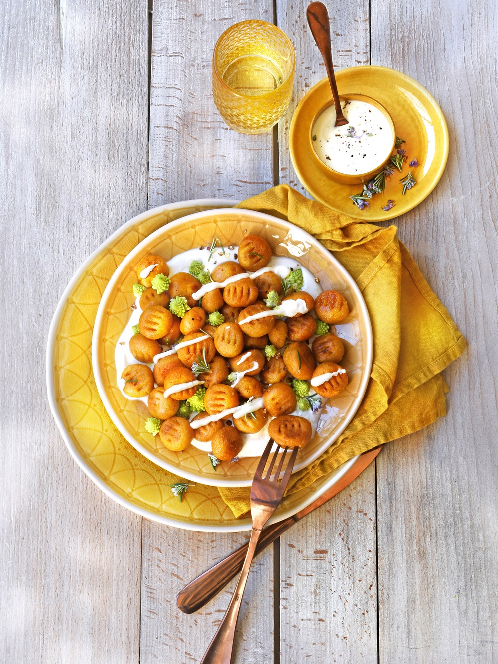 gnocchis aux carottes et sauce fromagère