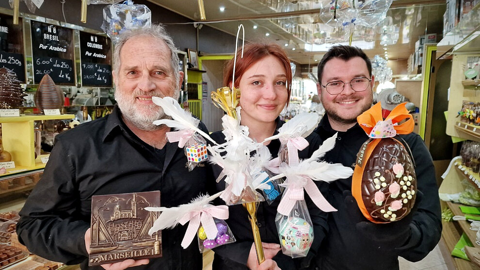 Les derniers rameaux provençaux font de la résistance à la chocolaterie Hubert de Marseille