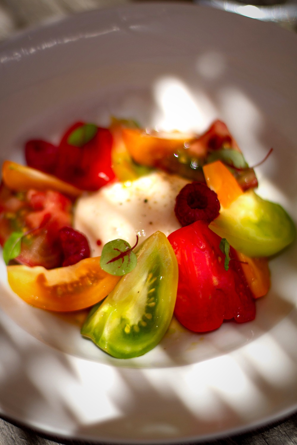 Arlequin de tomates, La Paillote Giol à Saint-Mandrier plage de la Coudoulière