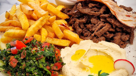 Chez Marwan, snack libanais à Marseille, l'assiette chawarma