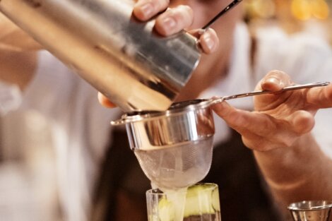 Shaker et ambiance cocktails chez Pépère