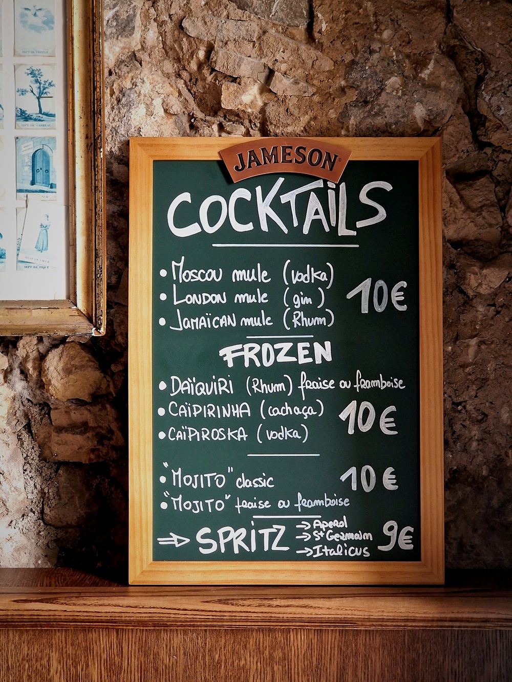 Une carte de cocktails à 10 €