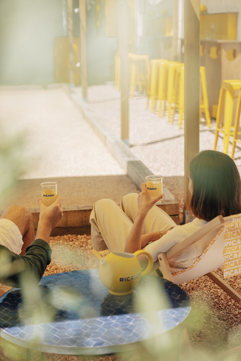 le pastis Ricard dans le Jardin méditerranéen de l'Intercontinental Marseille