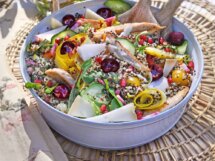 Salade estivale couleur cerises