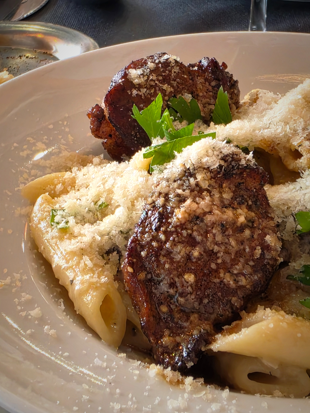 L'Osteria de Christophe, penne filet mignon de porc